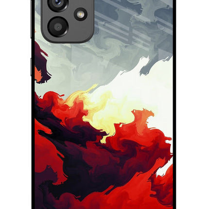 Fire Cloud Samsung A73 5G Glass Case