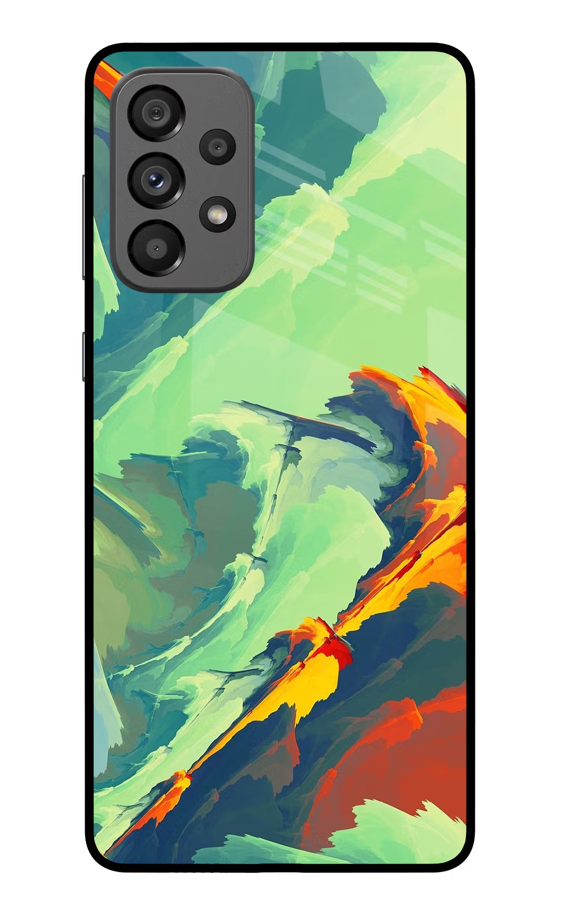 Paint Art Samsung A73 5G Glass Case Back Cover by Casekaro