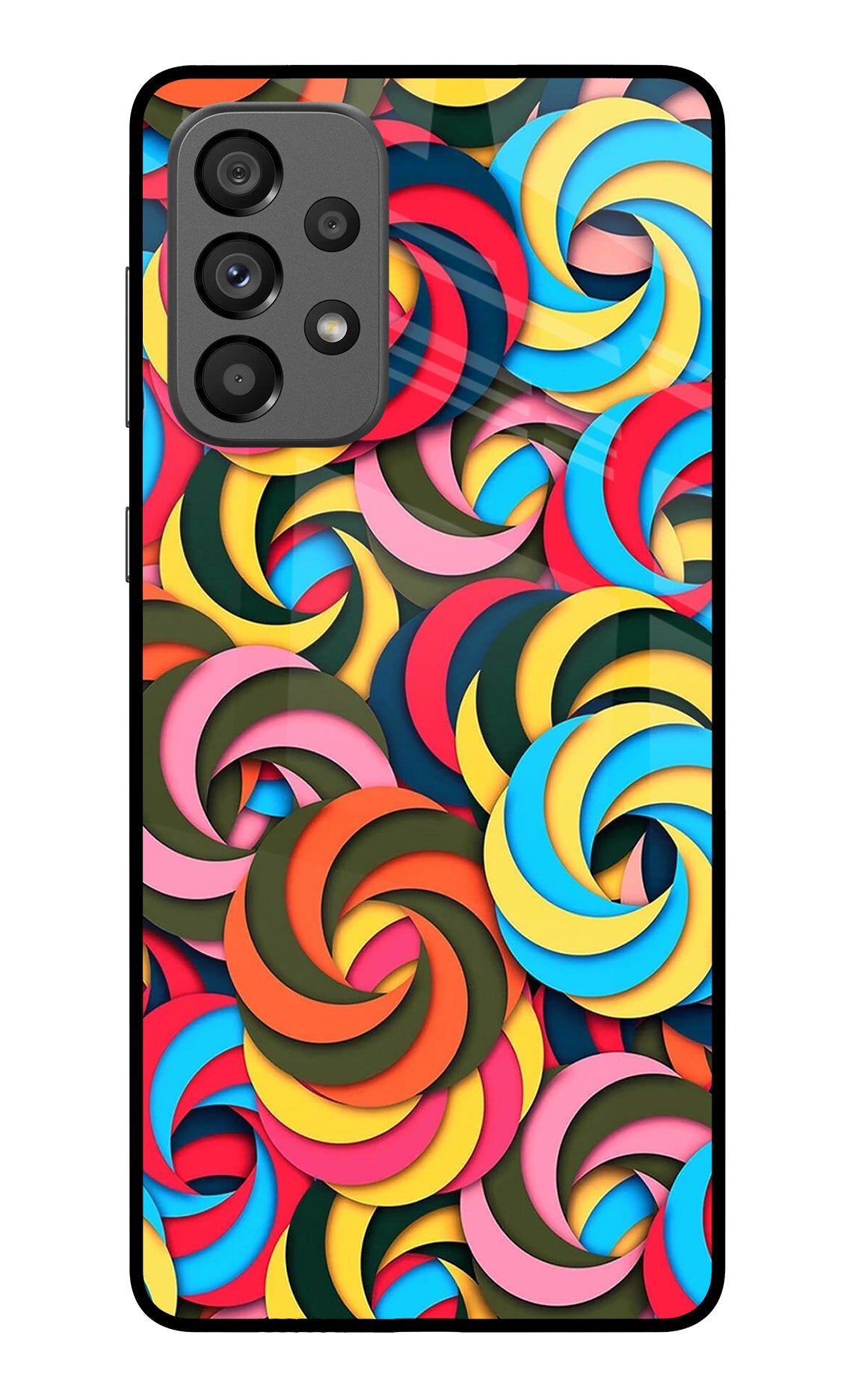 Spiral Pattern Samsung A73 5G Glass Case