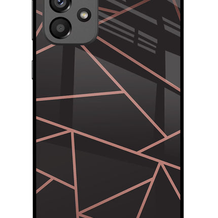 Geometric Pattern Samsung A73 5G Glass Case Back Cover by Casekaro