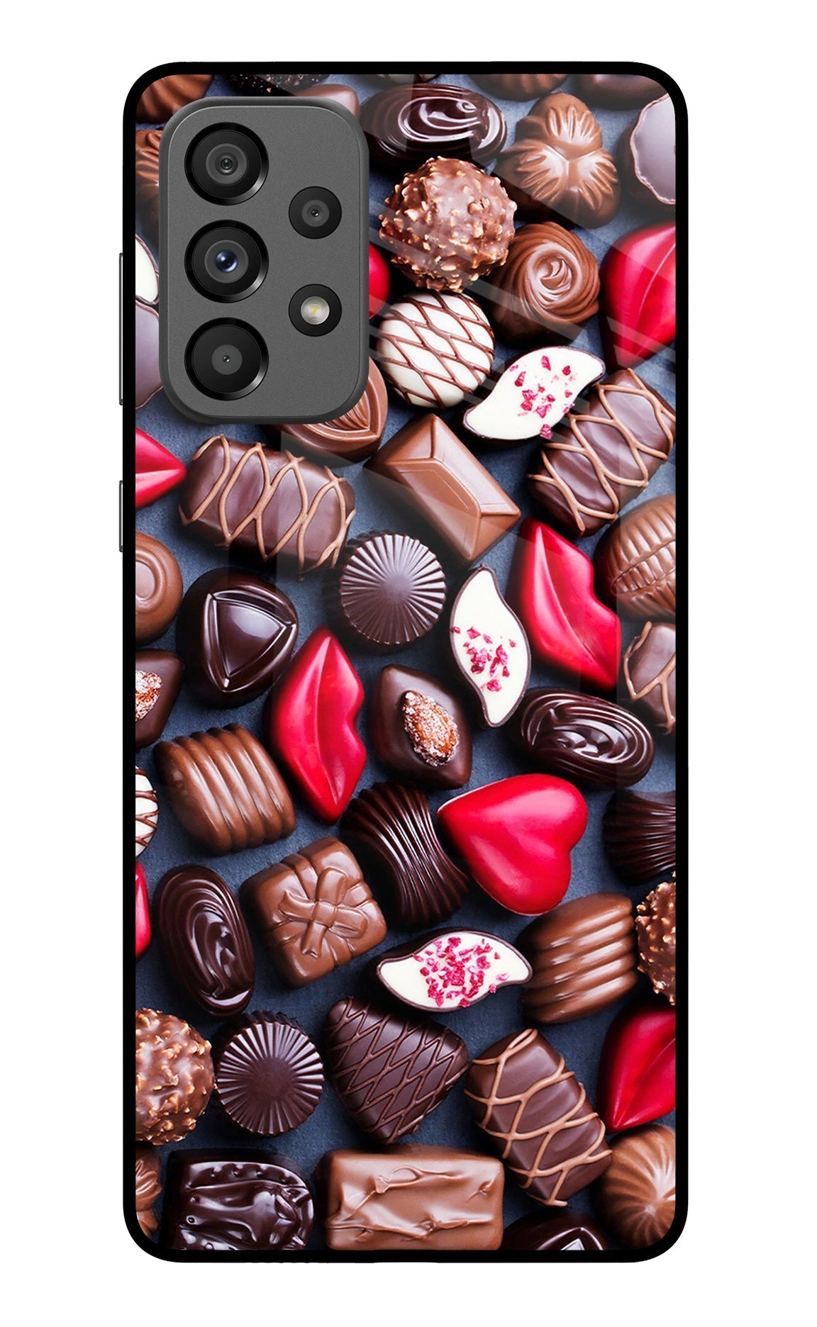 Chocolates Samsung A73 5G Glass Case