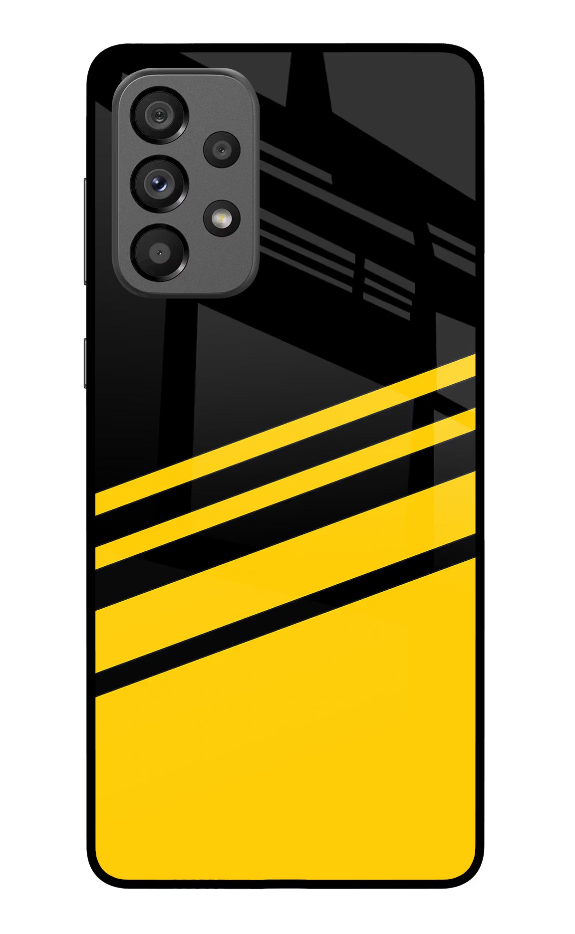 Yellow Shades Samsung A73 5G Glass Case Back Cover by Casekaro