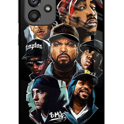 Rappers Samsung A73 5G Glass Case Back Cover by Casekaro
