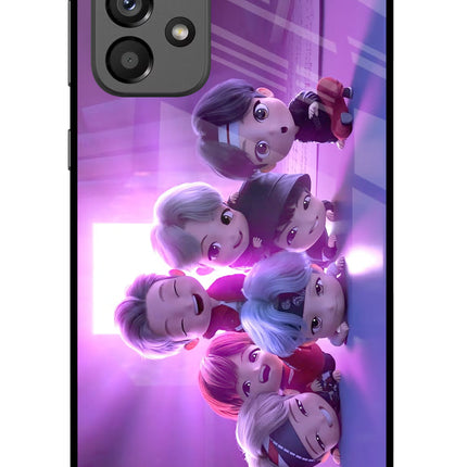 BTS Chibi Samsung A73 5G Glass Case