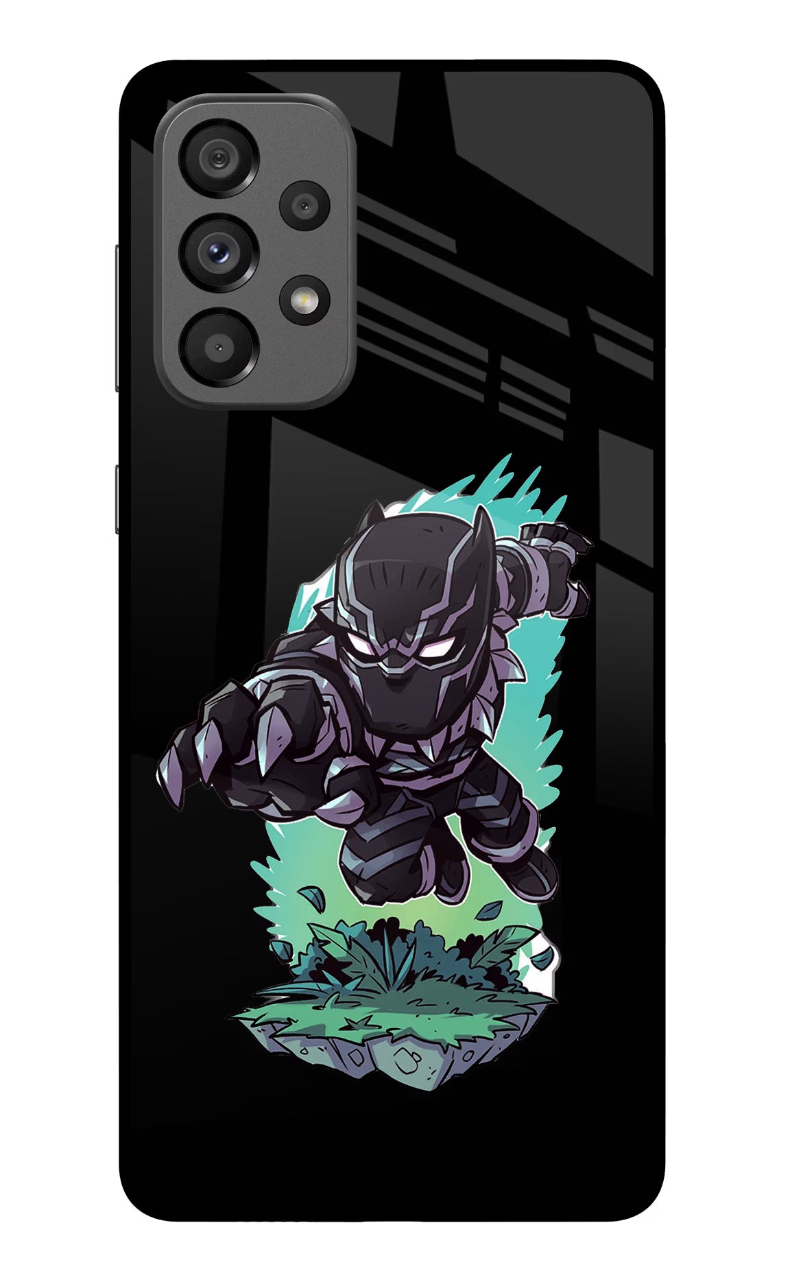 Black Panther Samsung A73 5G Glass Case Back Cover by Casekaro