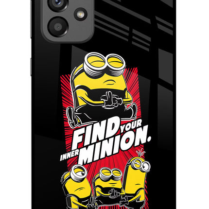 Find your inner Minion Samsung A73 5G Glass Case Back Cover by Casekaro