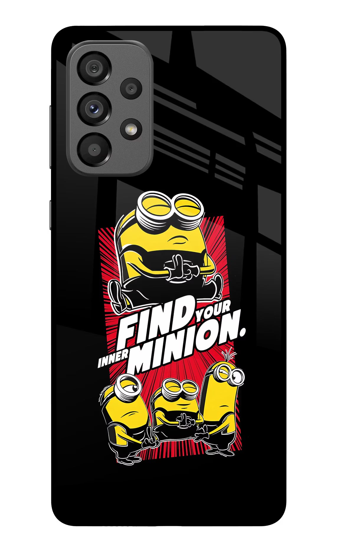 Find your inner Minion Samsung A73 5G Glass Case Back Cover by Casekaro