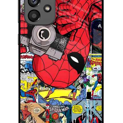 Spider Man Samsung A73 5G Glass Case Back Cover by Casekaro