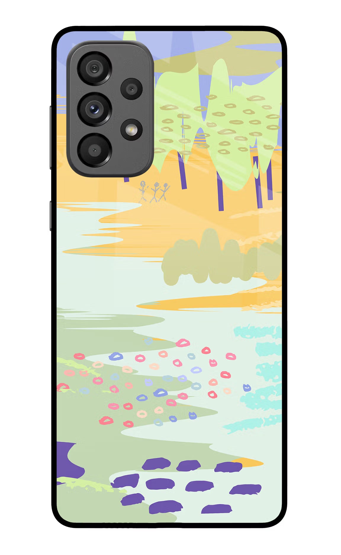 Scenery Samsung A73 5G Glass Case Back Cover by Casekaro