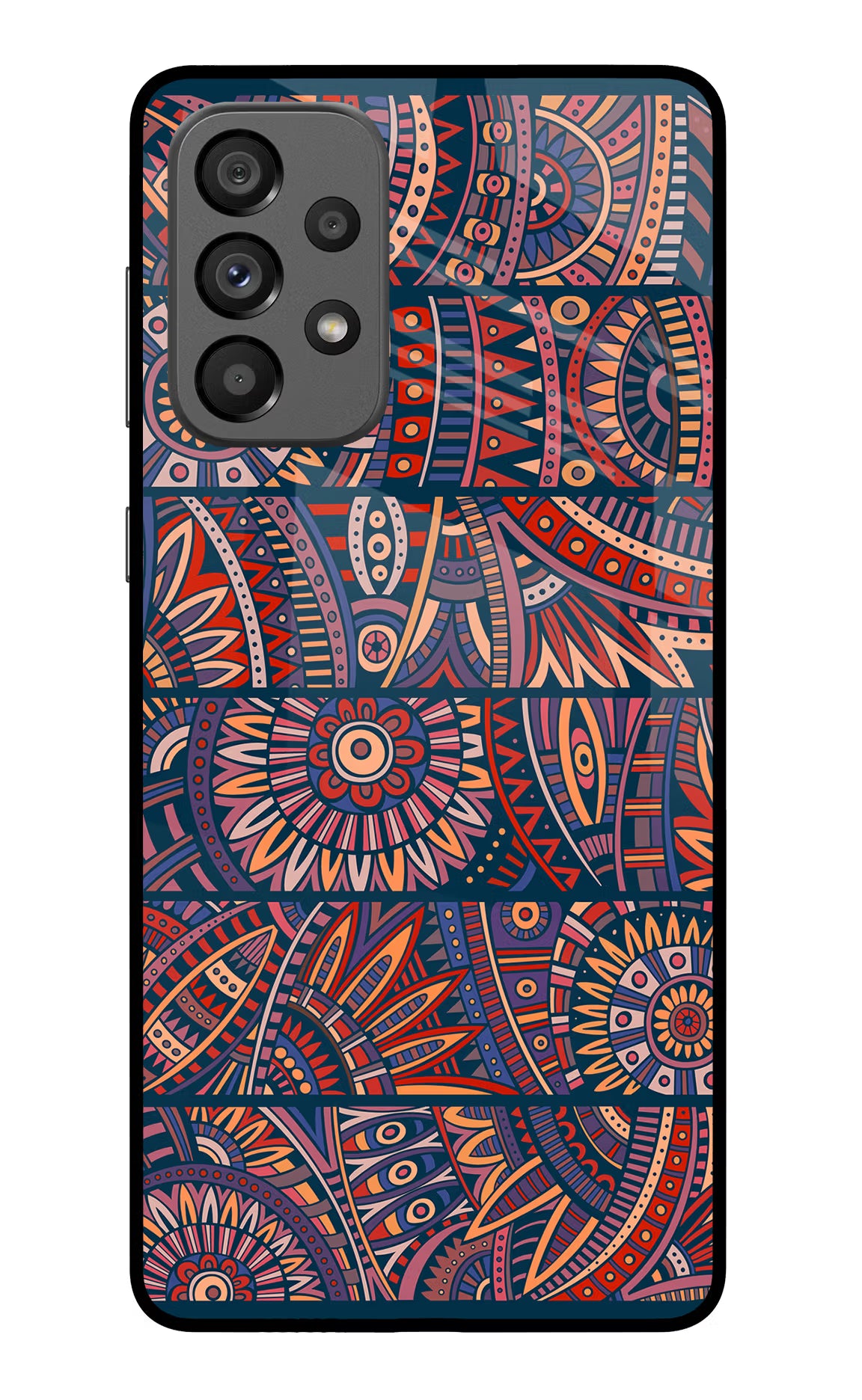 African Culture Design Samsung A73 5G Glass Case Back Cover by Casekaro