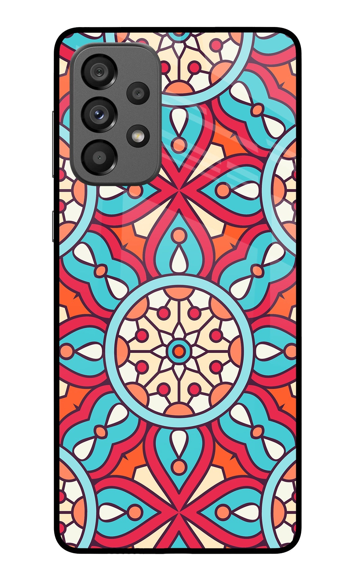 Mandala Geometric Samsung A73 5G Glass Case