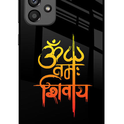 Om Namah Shivay Samsung A73 5G Glass Case Back Cover by Casekaro