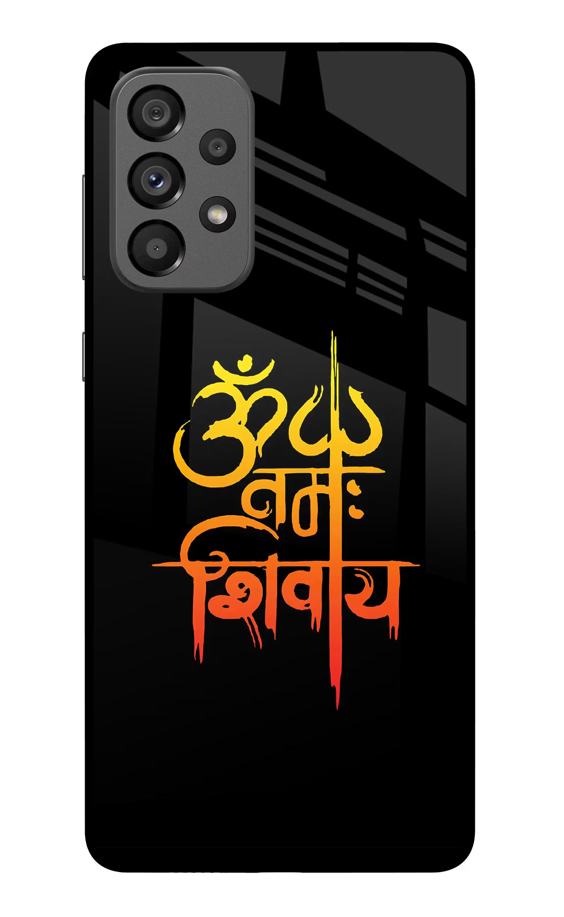 Om Namah Shivay Samsung A73 5G Glass Case Back Cover by Casekaro