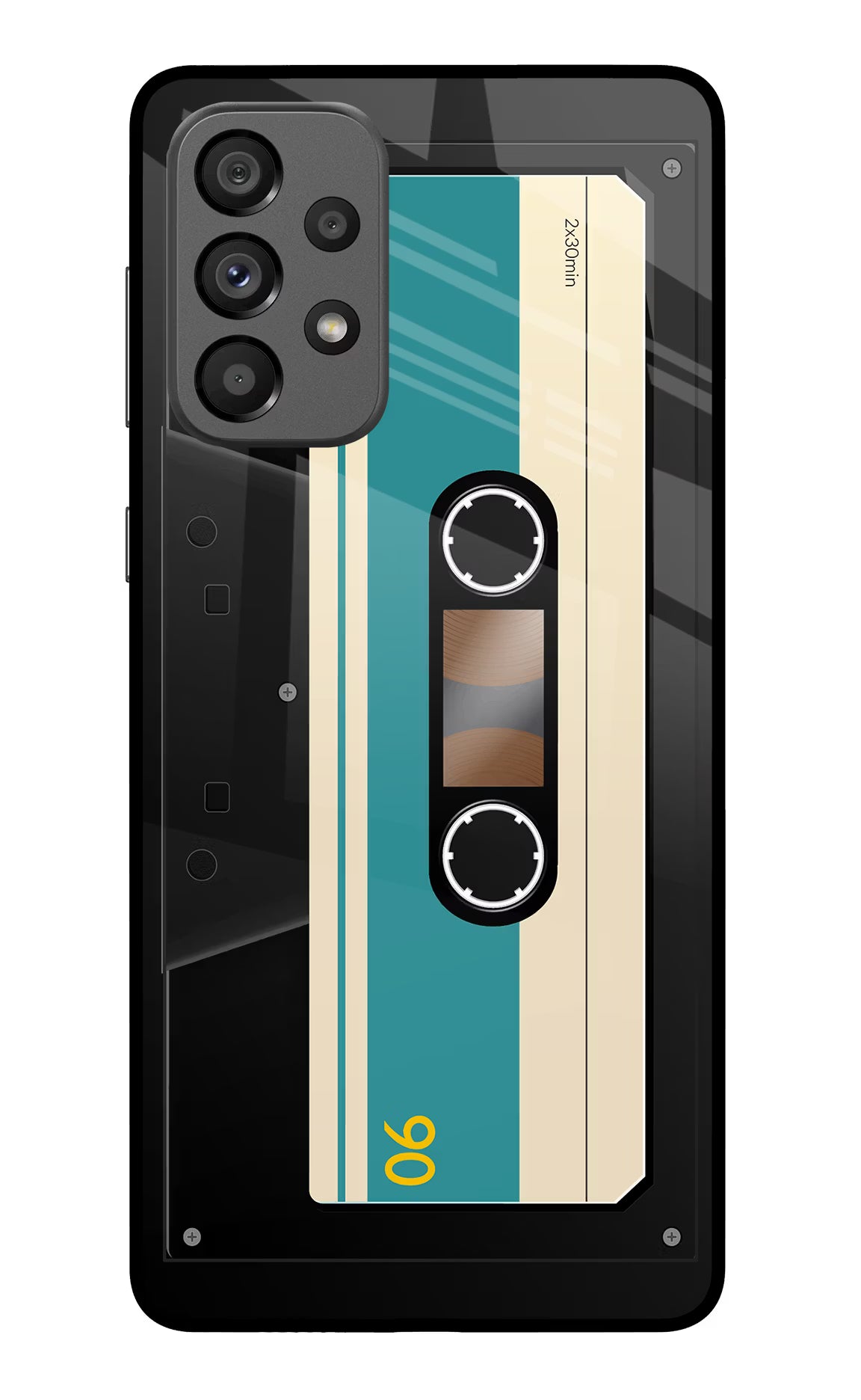 Cassette Samsung A73 5G Glass Case Back Cover by Casekaro