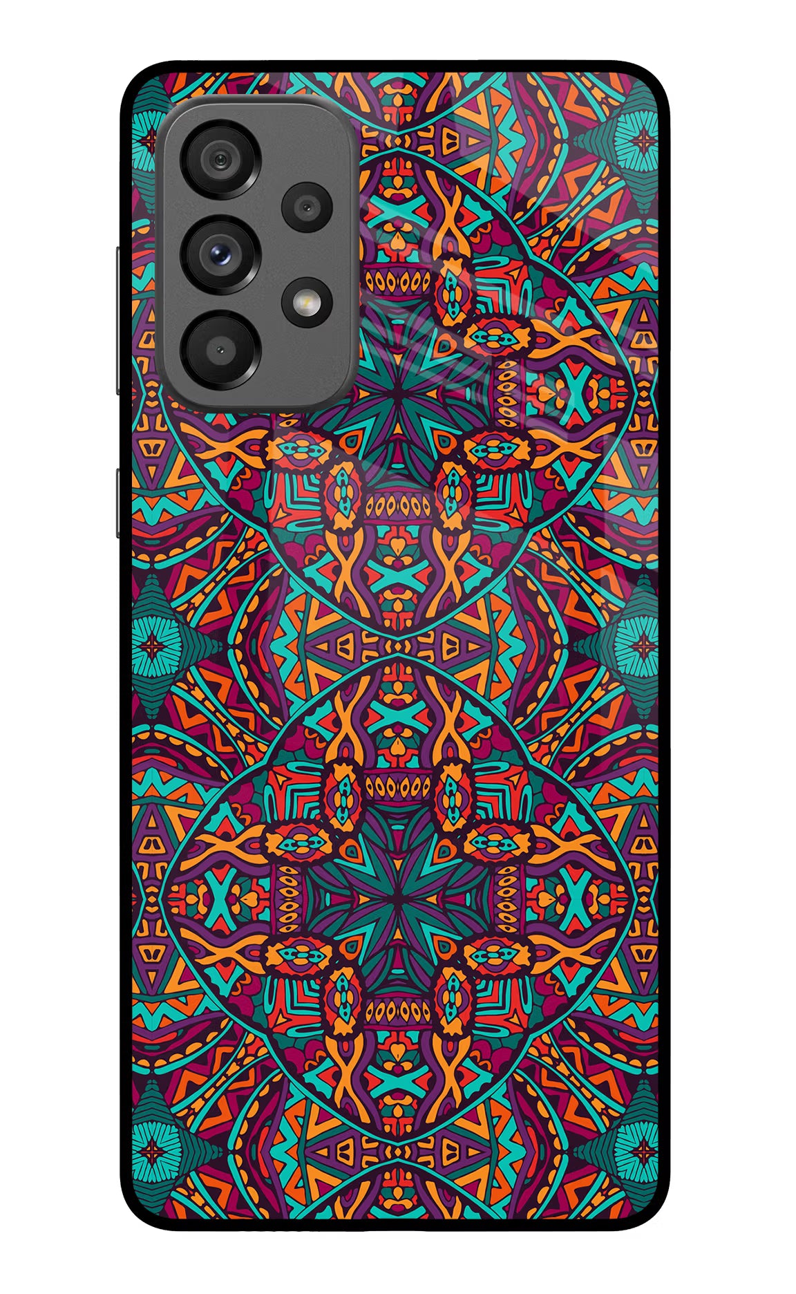 Colour Mandala Samsung A73 5G Glass Case Back Cover by Casekaro