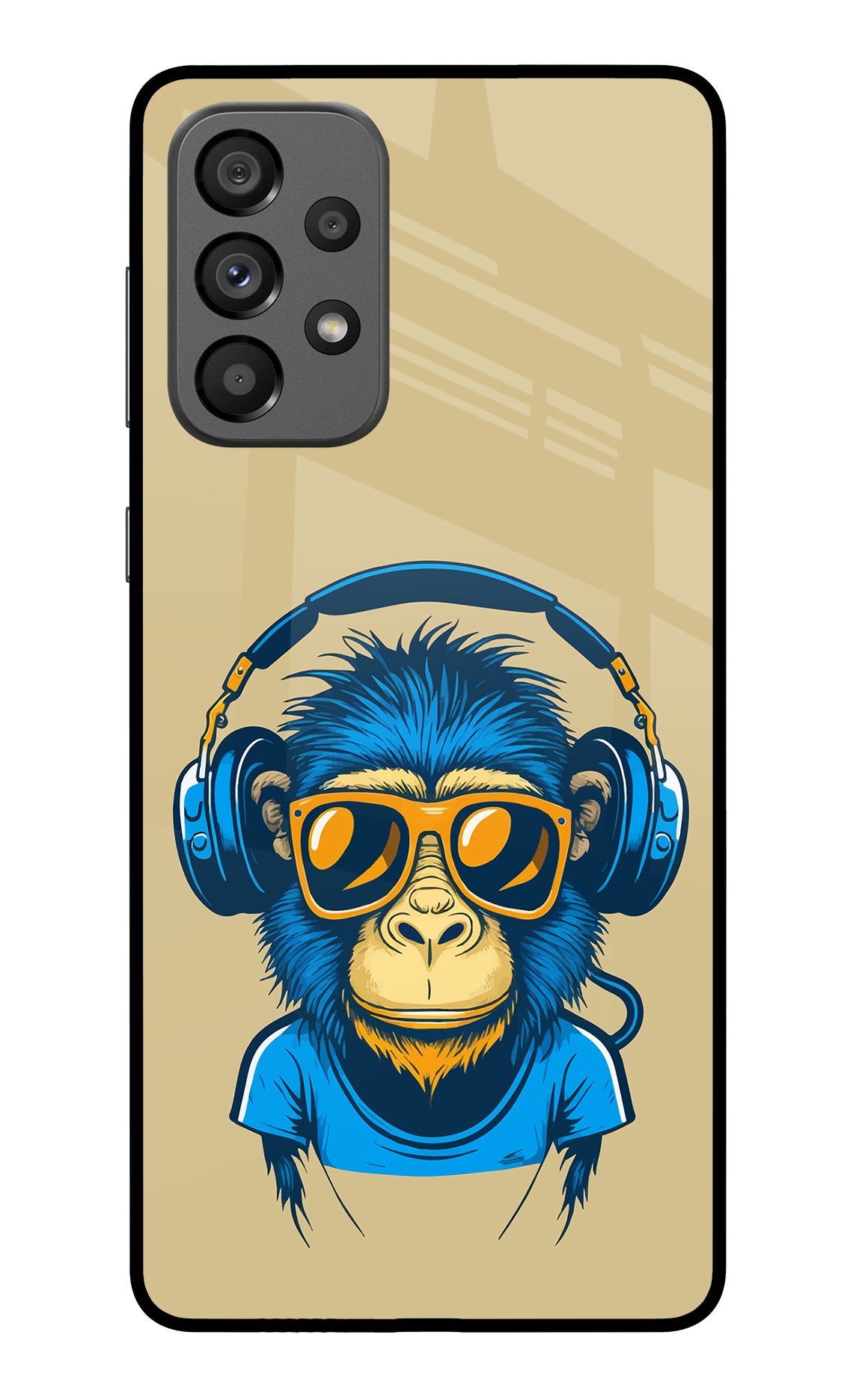Monkey Headphone Samsung A73 5G Glass Case