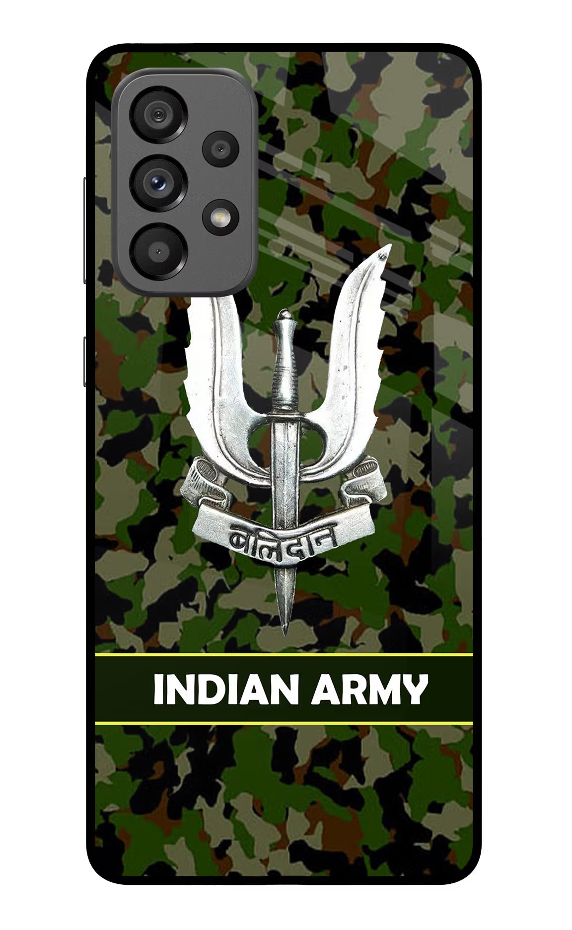 Balidan Indian Logo Samsung A73 5G Glass Case Back Cover by Casekaro