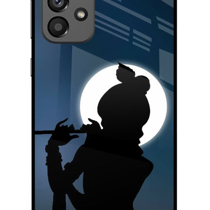 Shri Krishna Silhouette Samsung A73 5G Glass Case Back Cover by Casekaro