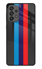 BMW Stripes Pattern Samsung A73 5G Glass Case