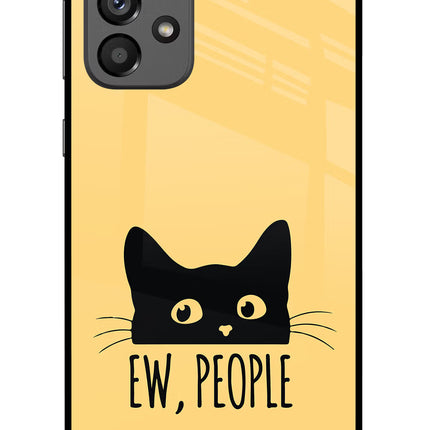 Ew People Catitude Samsung A73 5G Glass Case Back Cover by Casekaro