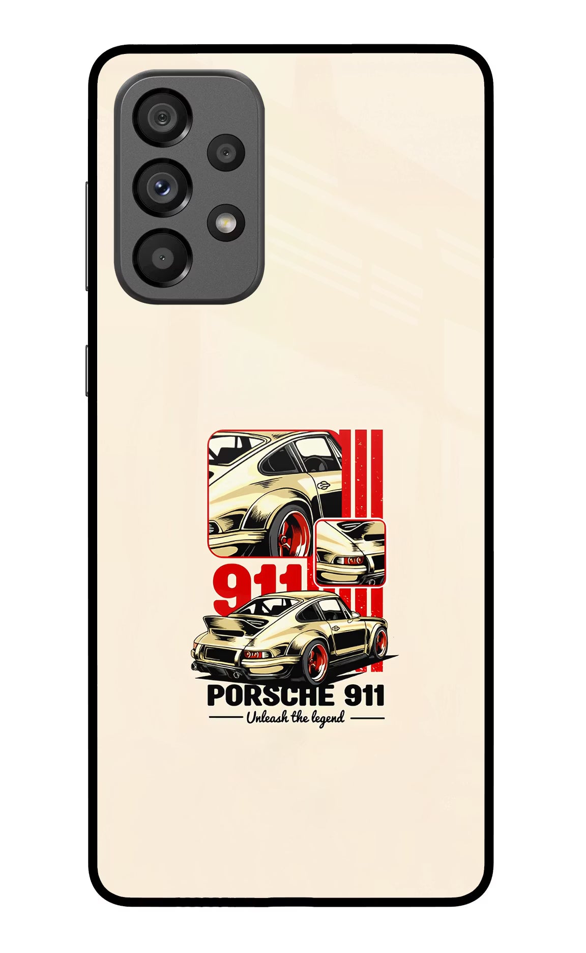 Classic Porsche 911 Samsung A73 5G Glass Case Back Cover by Casekaro