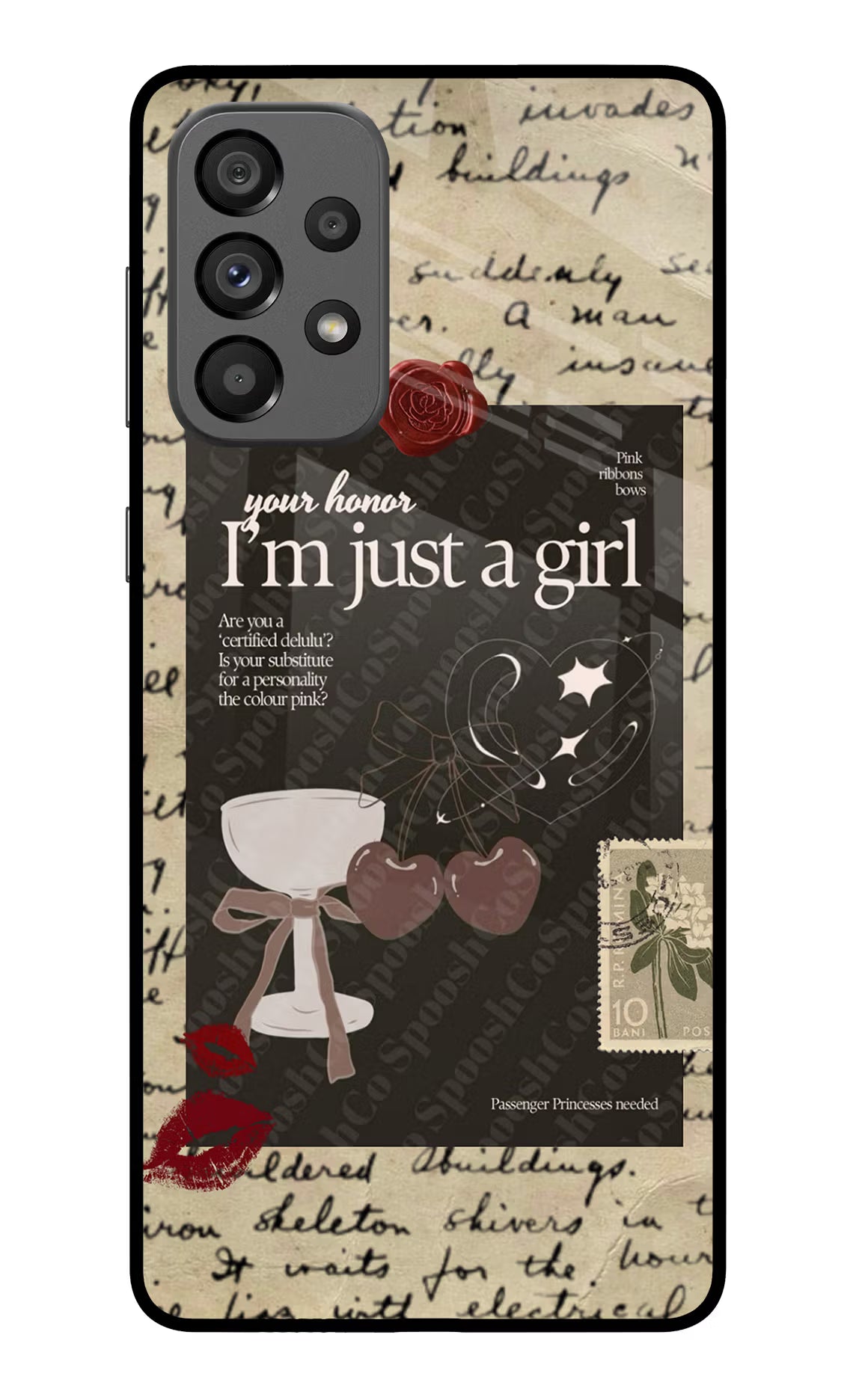 I am just a girl Samsung A73 5G Glass Case Back Cover by Casekaro
