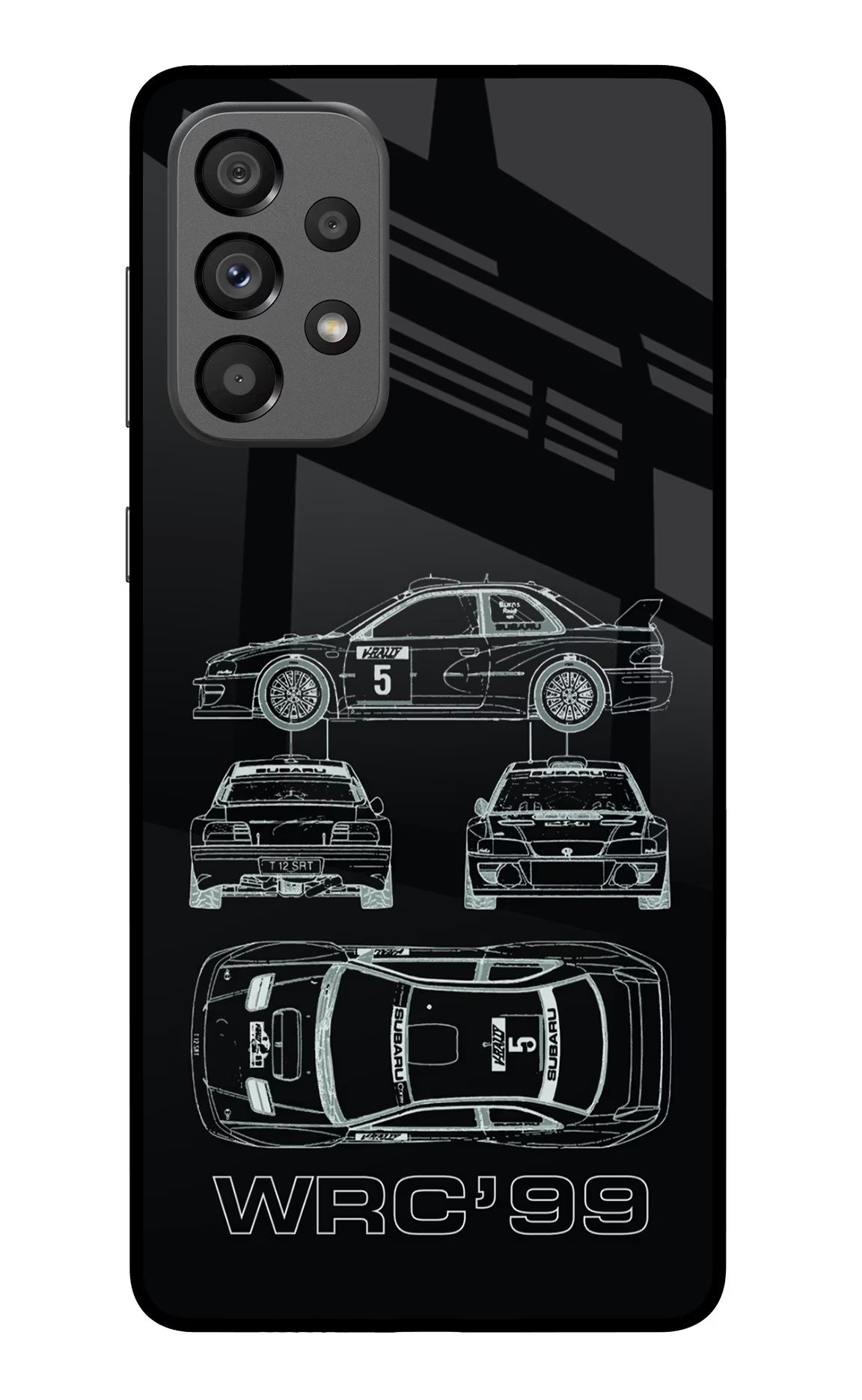 WRC'99 Samsung A73 5G Glass Case Back Cover by Casekaro