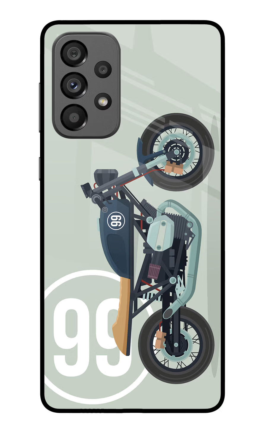 Classic Cafe Racer 99 Samsung A73 5G Back Cover, Glass case
