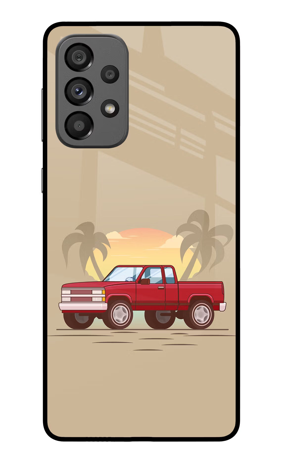 Desert Classic Drive Samsung A73 5G Glass Case Back Cover by Casekaro