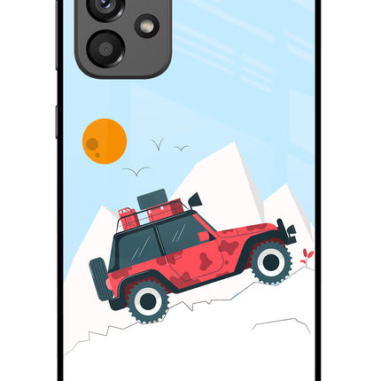 Mountain Trail Beast Samsung A73 5G Glass Case Back Cover by Casekaro