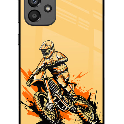 Off-Road Fury Samsung A73 5G Glass Case Back Cover by Casekaro