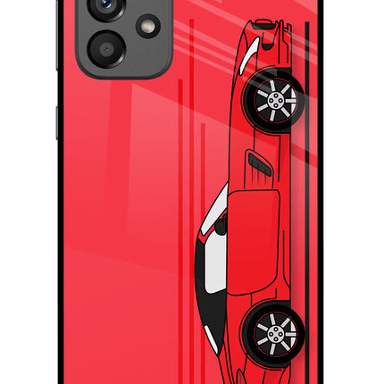 Red Velocity Samsung A73 5G Glass Case
