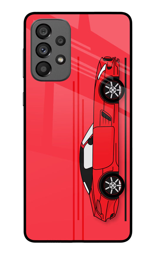 Red Velocity Samsung A73 5G Glass Case