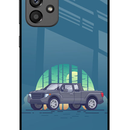Retro Garage Vibe Samsung A73 5G Glass Case Back Cover by Casekaro