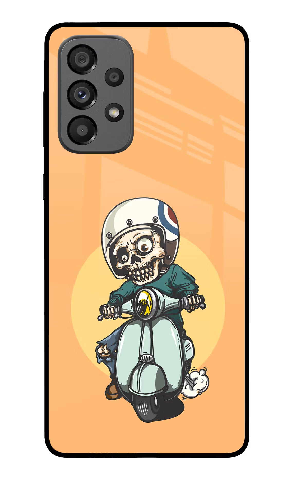 Undead Biker Samsung A73 5G Glass Case Back Cover by Casekaro