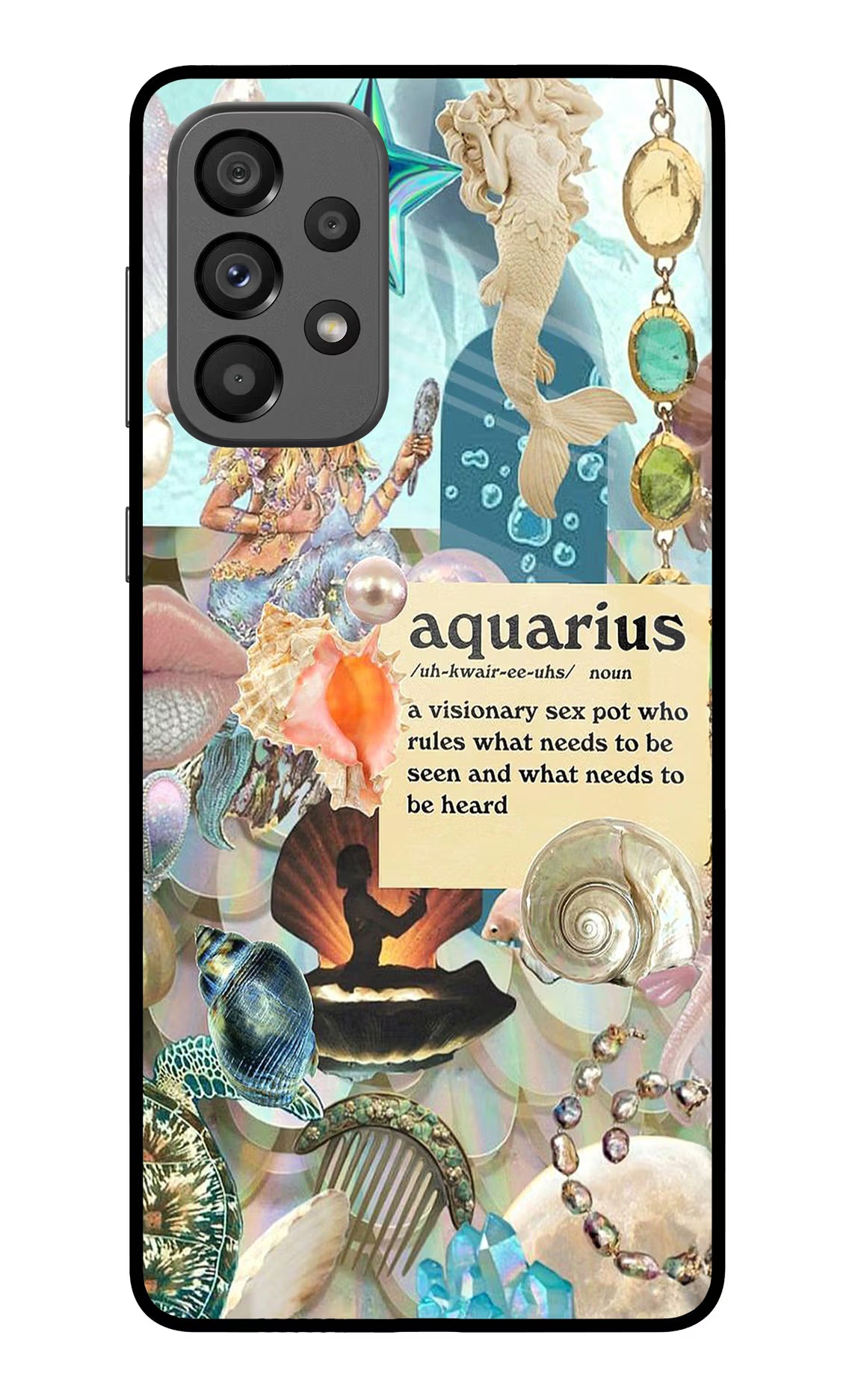 Aquarius Zodiac Samsung A73 5G Glass Case