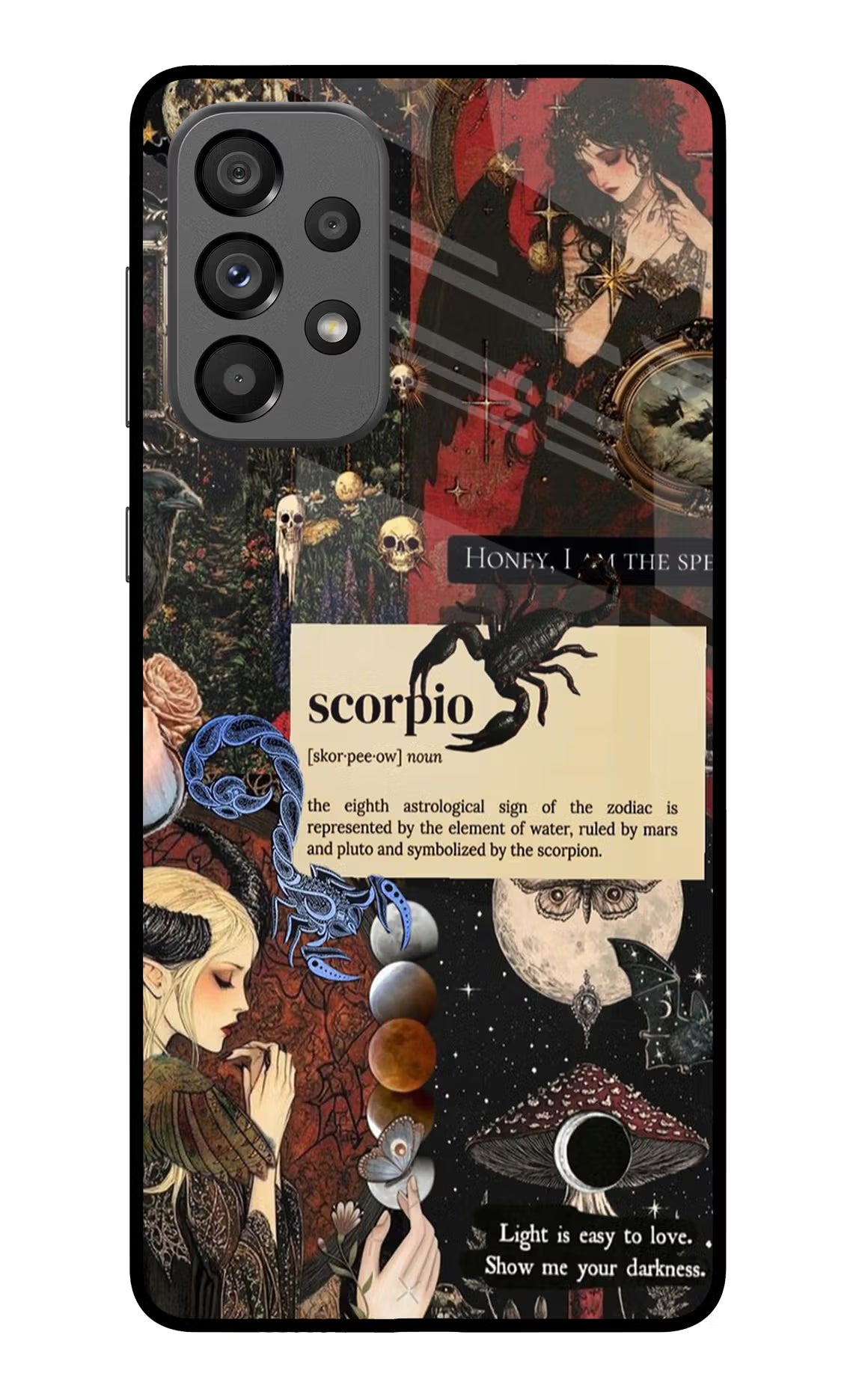 Scorpio Zodiac Samsung A73 5G Glass Case Back Cover by Casekaro