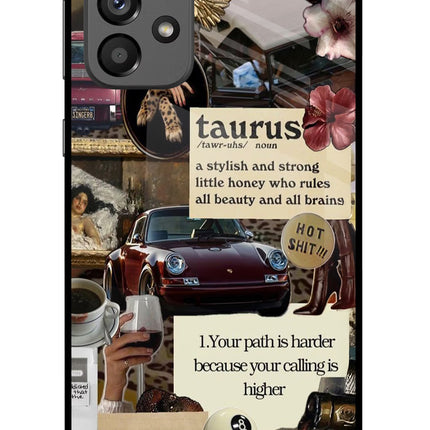 Taurus Zodiac Samsung A73 5G Glass Case Back Cover by Casekaro