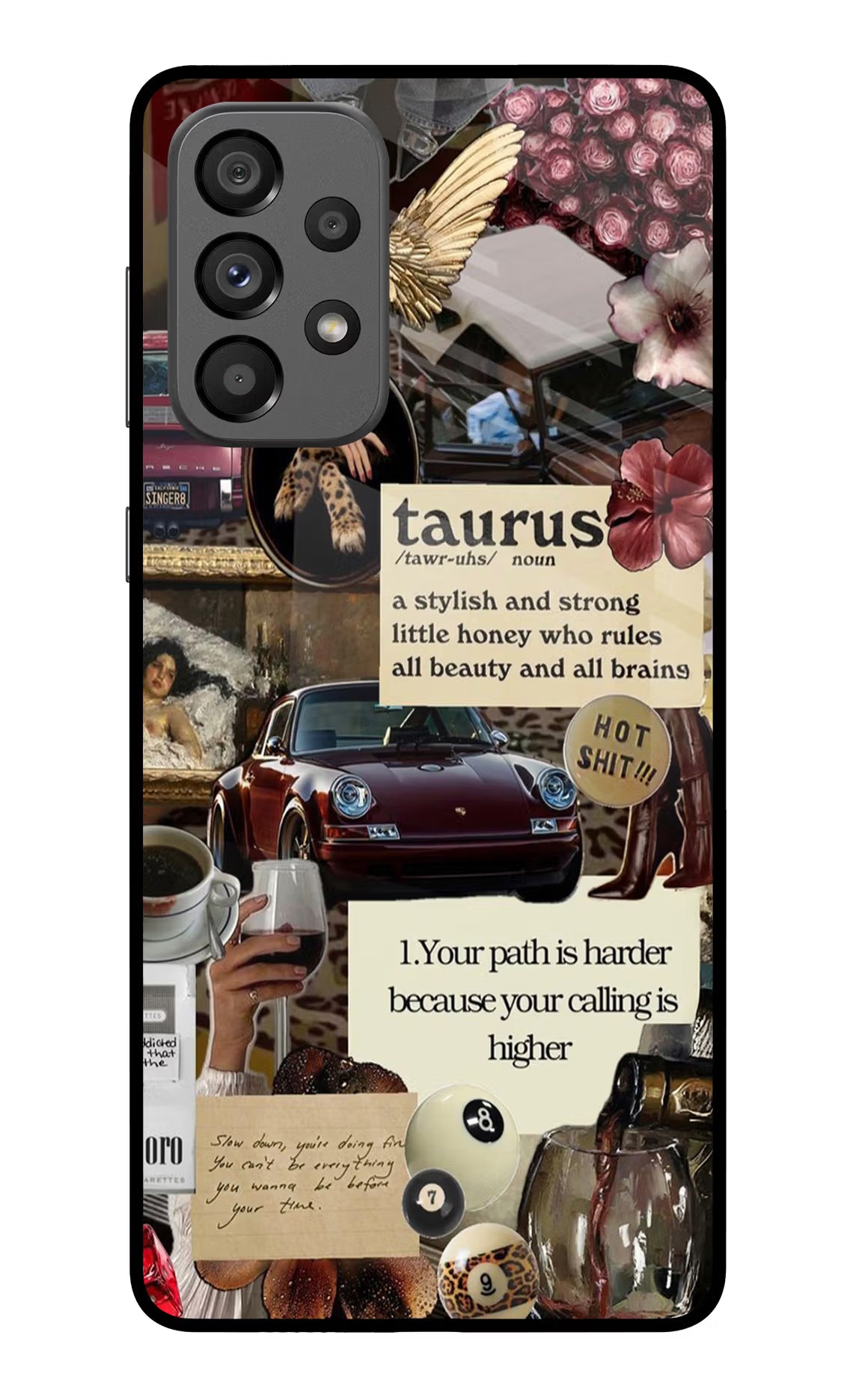 Taurus Zodiac Samsung A73 5G Glass Case Back Cover by Casekaro