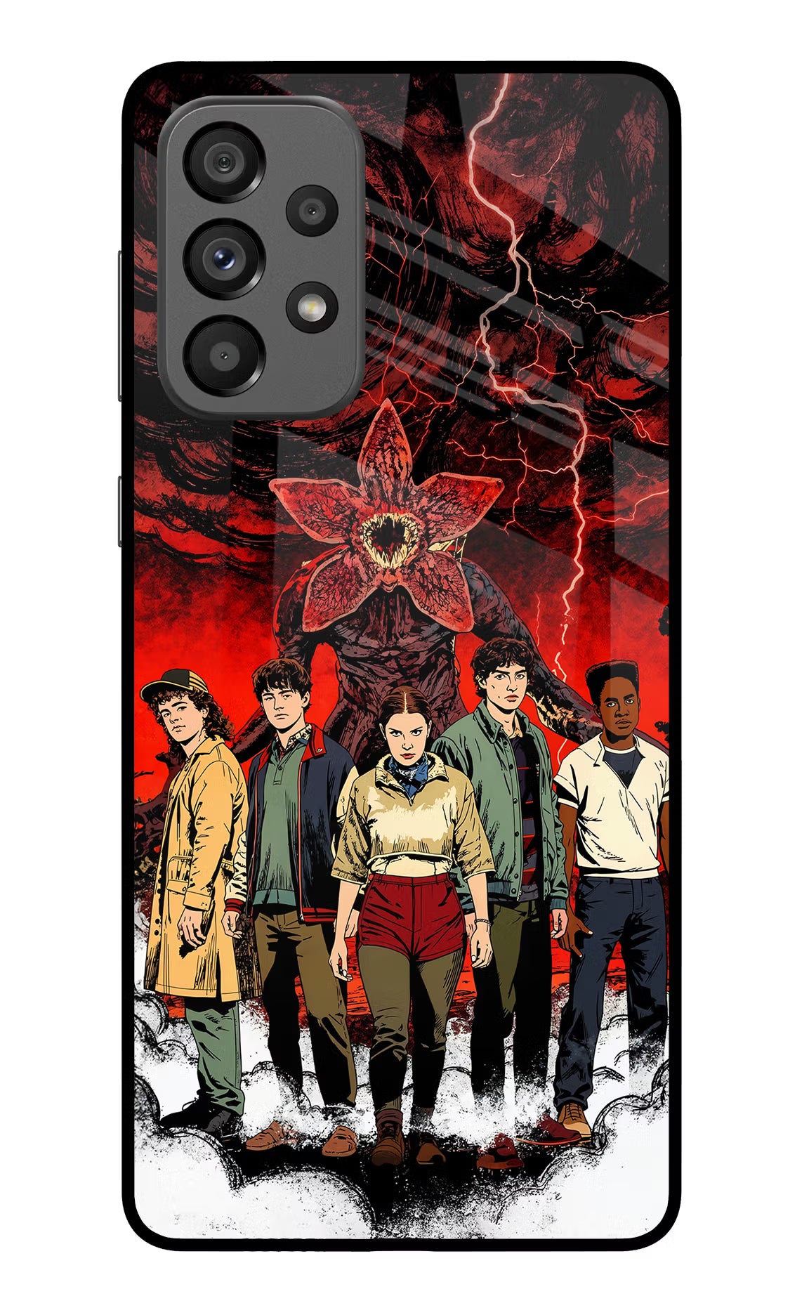 Ordinary Things Characters Samsung A73 5G Glass Case Back Cover by Casekaro