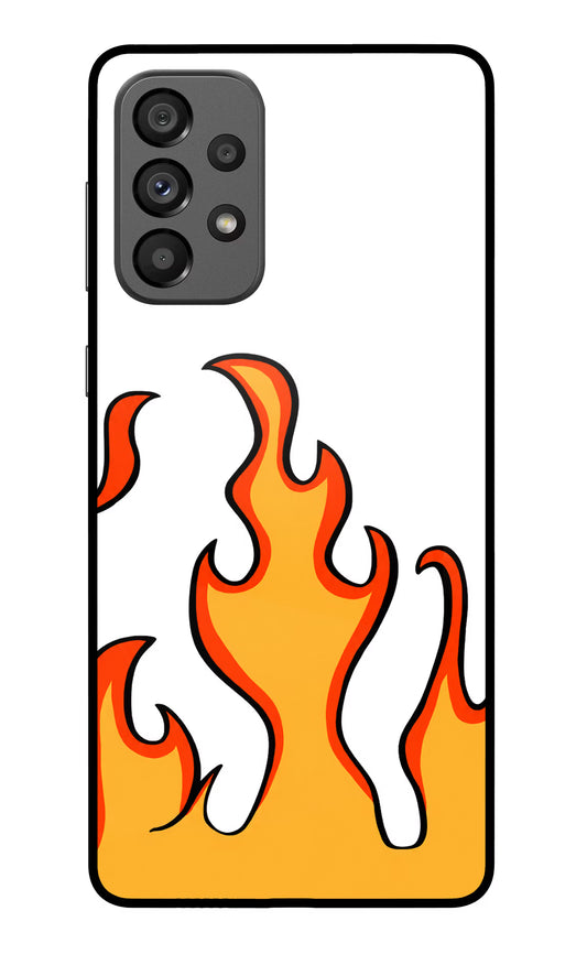 Fired Up – White Samsung A73 5G Glass Case