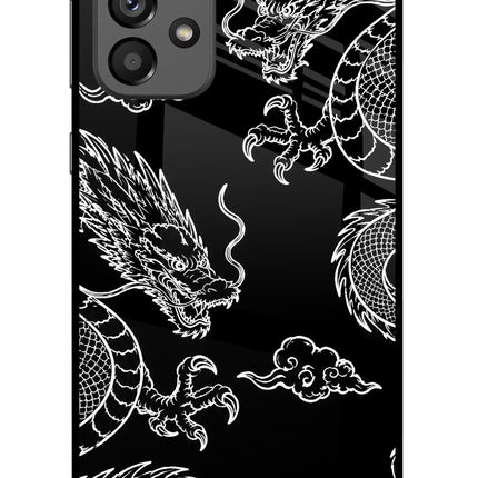 Twin Dragons Samsung A73 5G Glass Case Back Cover by Casekaro