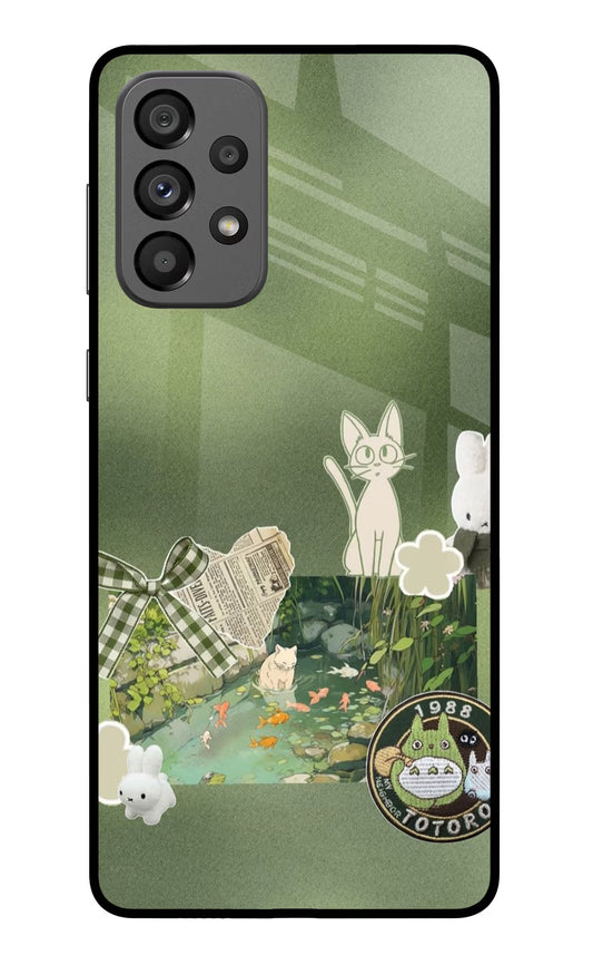 Aesthetic anime Samsung A73 5G Glass Case