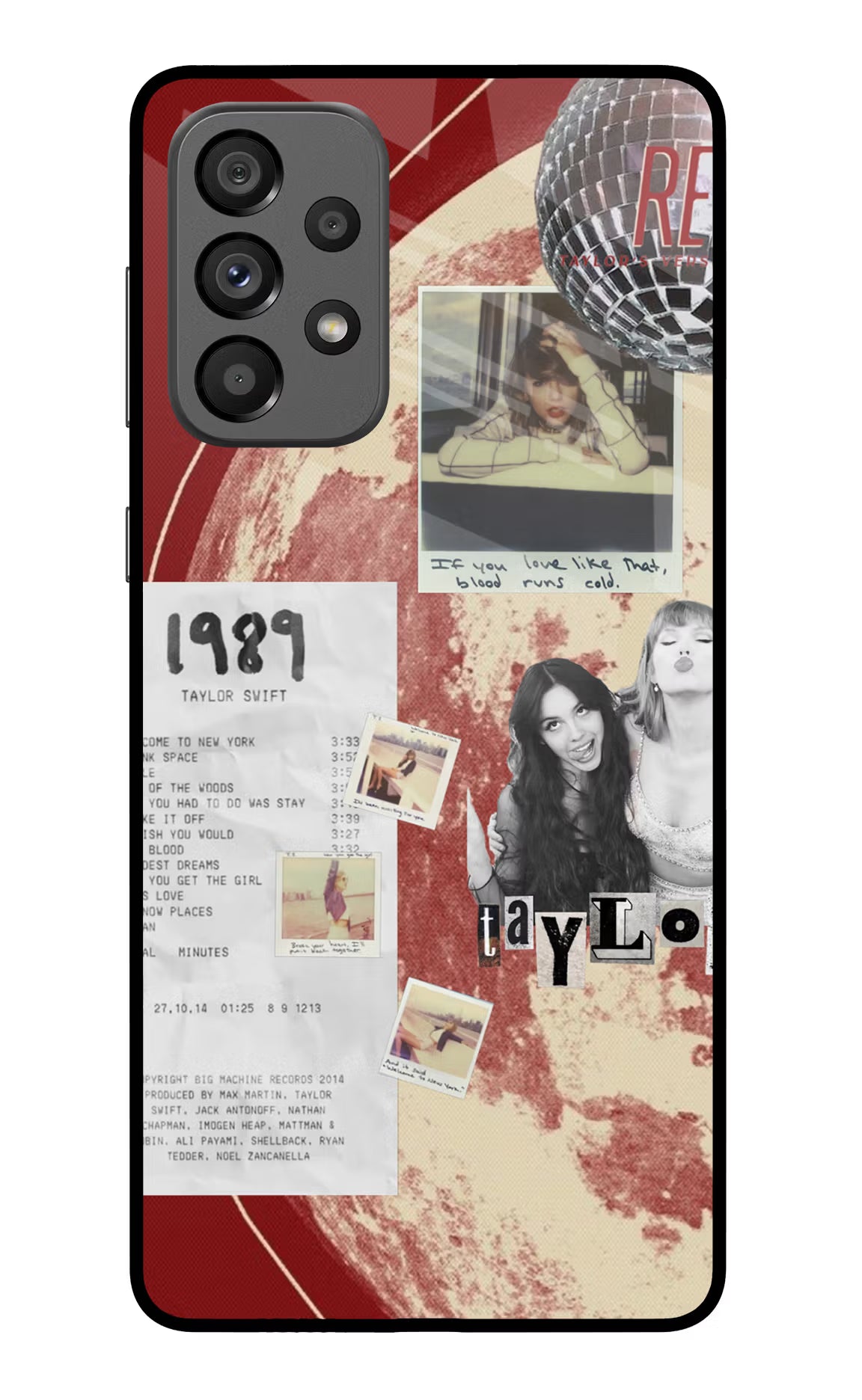 Taylor Swift Samsung A73 5G Glass Case Back Cover by Casekaro