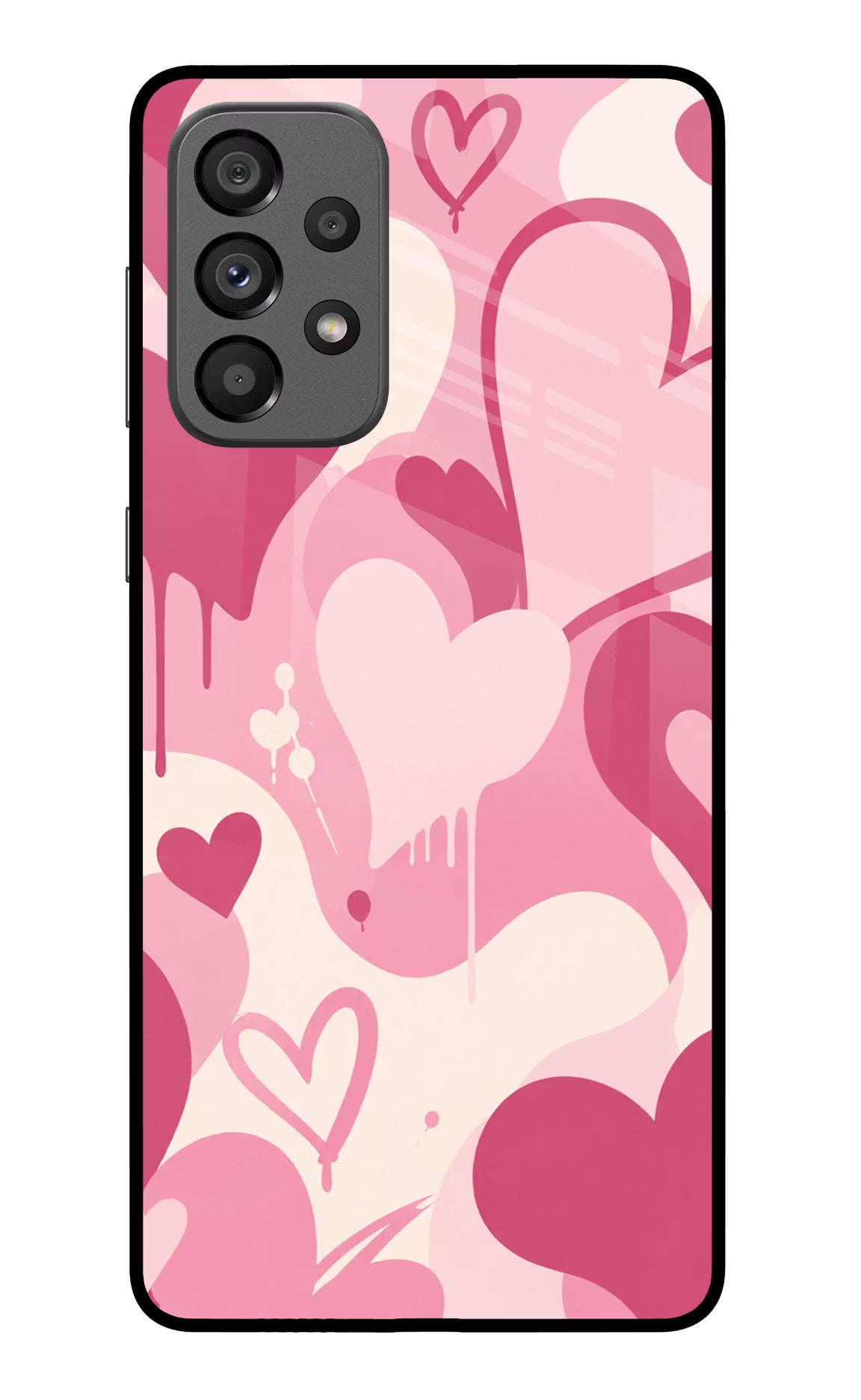 Hearty case Samsung A73 5G Glass Case Back Cover by Casekaro