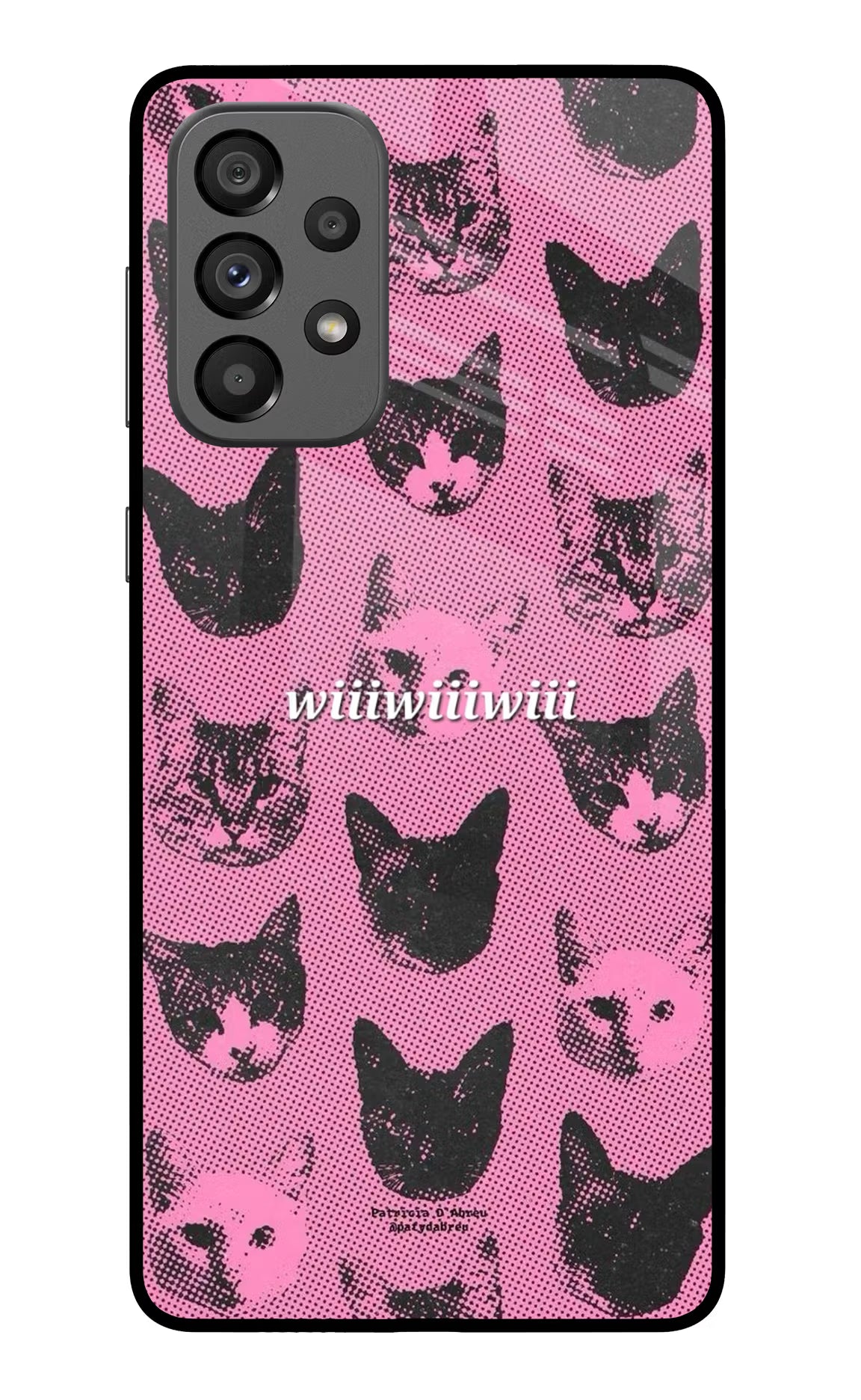 Pink Cats Samsung A73 5G Glass Case