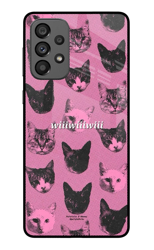 Pink Cats Samsung A73 5G Glass Case