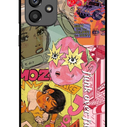 Funkover Samsung A73 5G Glass Case Back Cover by Casekaro