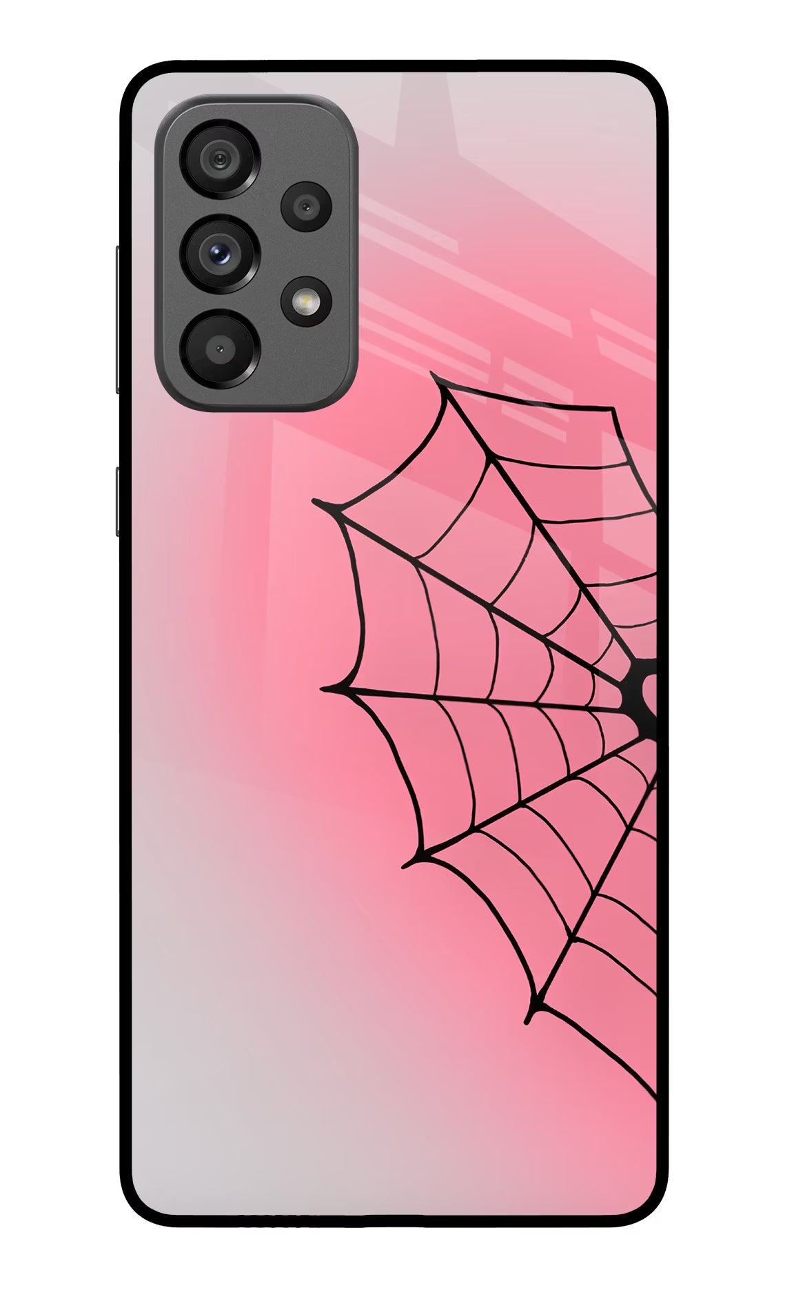 Pink Web Samsung A73 5G Glass Case