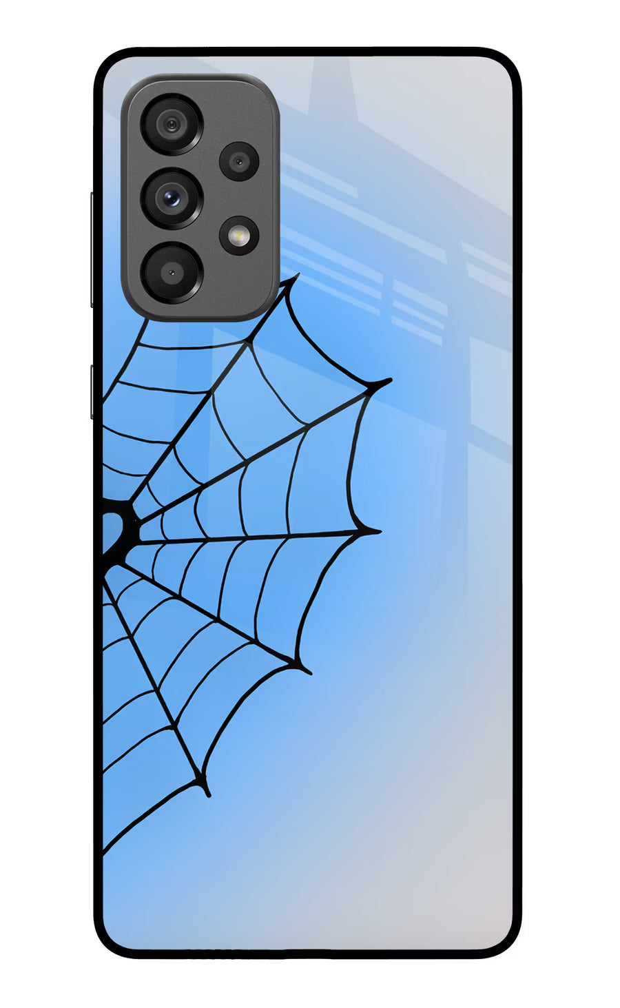 Blue Web Samsung A73 5G Back Cover, Glass case